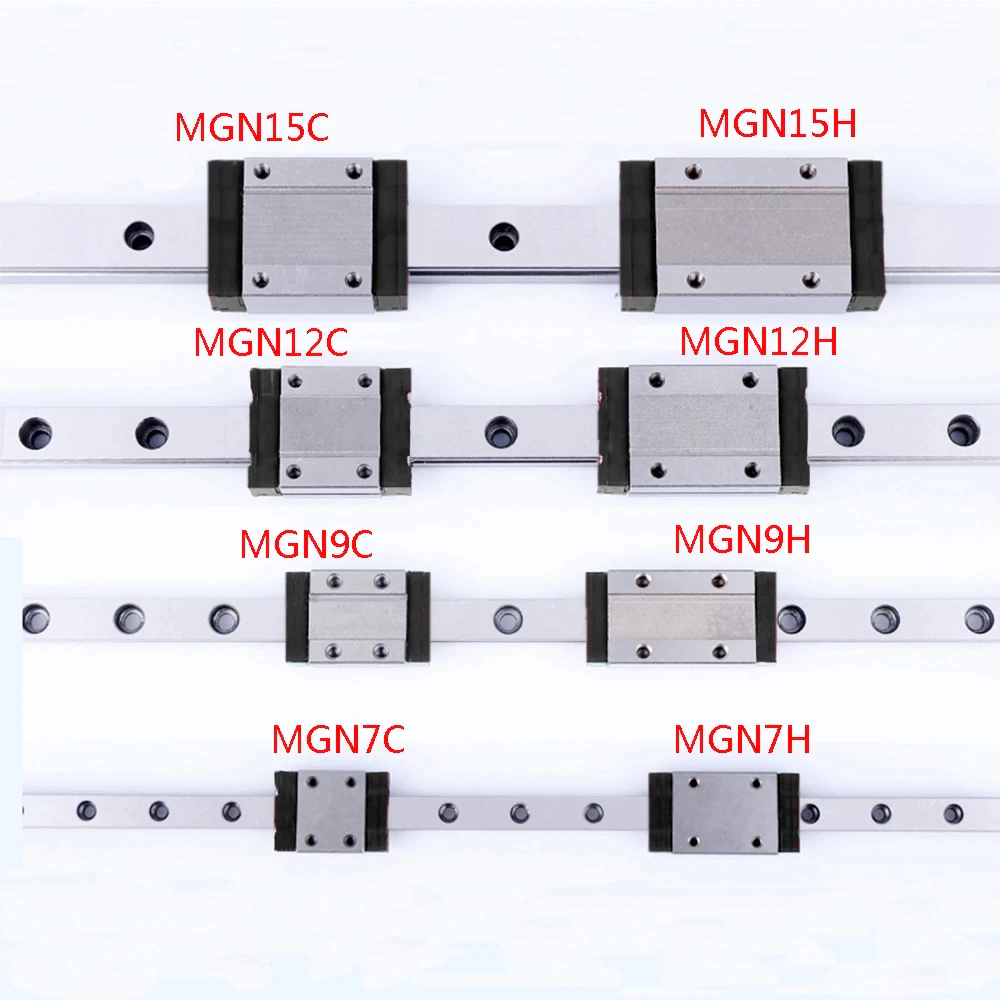 All different sizes of MGN slides